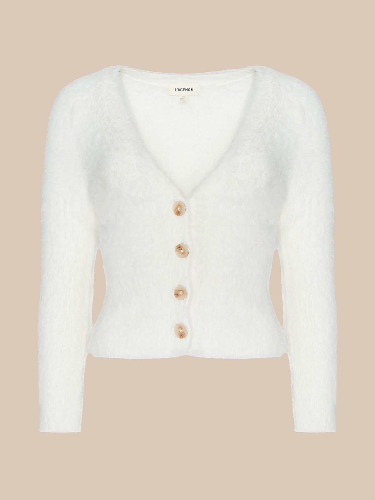 AGATHE FUZZY CARDIGAN - IVORY