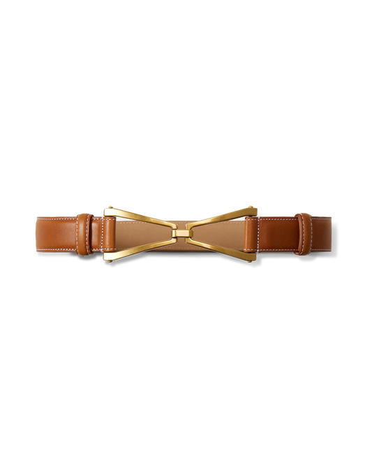 *PREORDER* V LEATHER BELT - HAZELWOOD