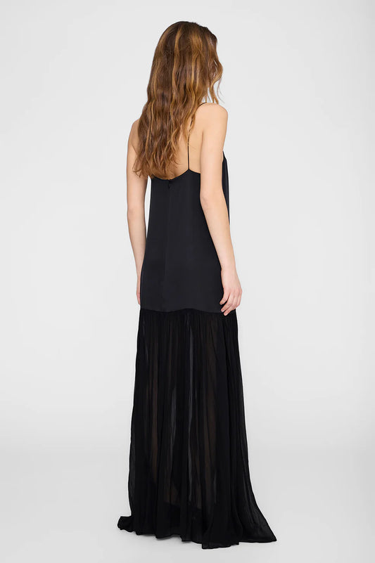 CLEMENTINE PLEATED DRESS - BLACK