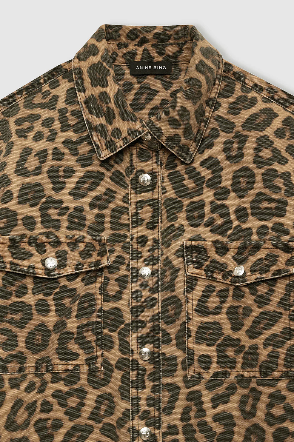 *PREORDER* PAXTON SHIRT - BLACK AND BROWN LEOPARD