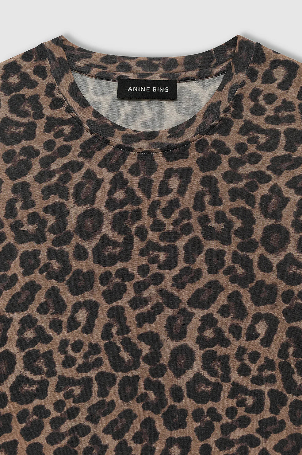 SYLVIE TEE - BLACK AND BROWN LEOPARD