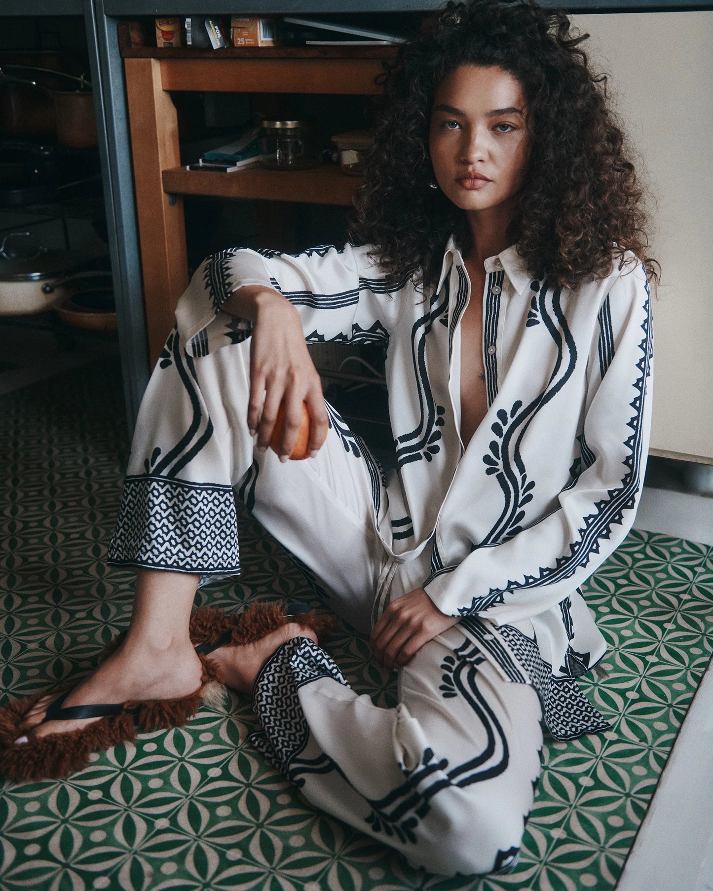 JUSTINE PANTS - GEO WAVES
