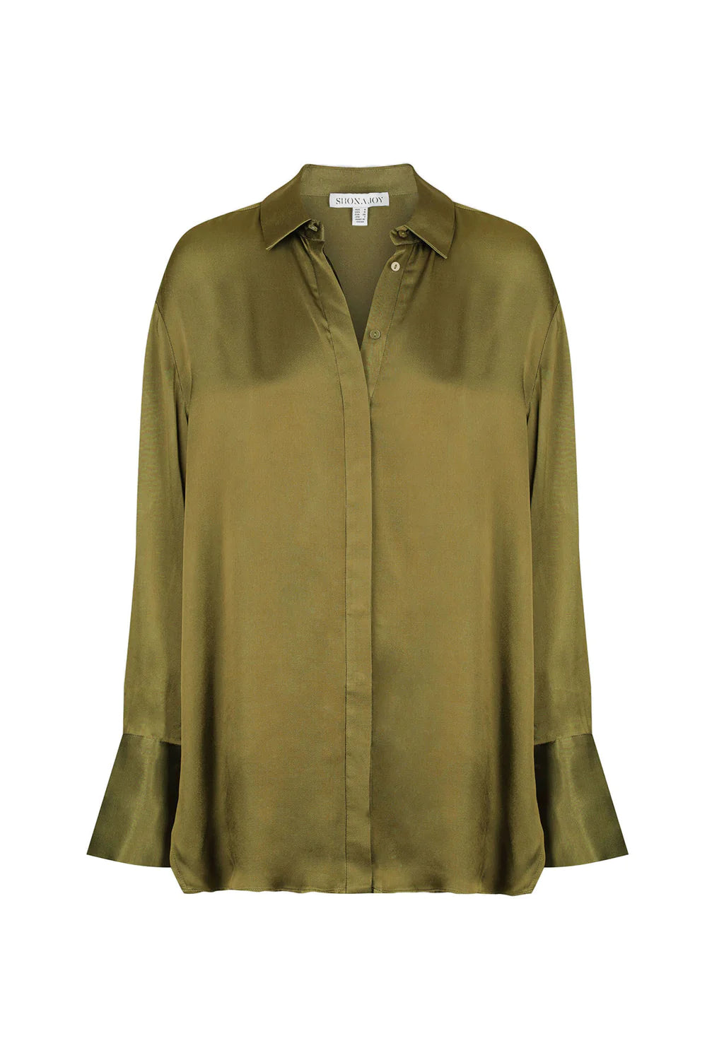 ARIENZO TUXEDO SHIRT - GREEN OLIVE