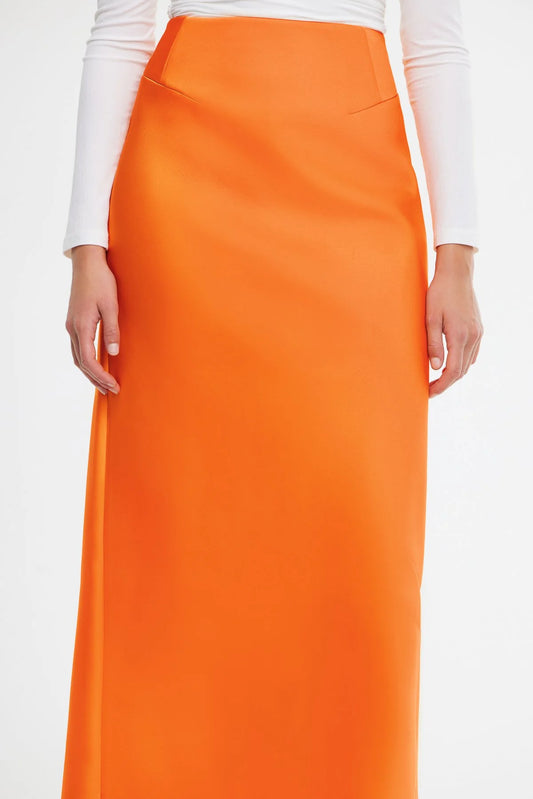 BALDERSTONE SKIRT - NEON TANGERINE