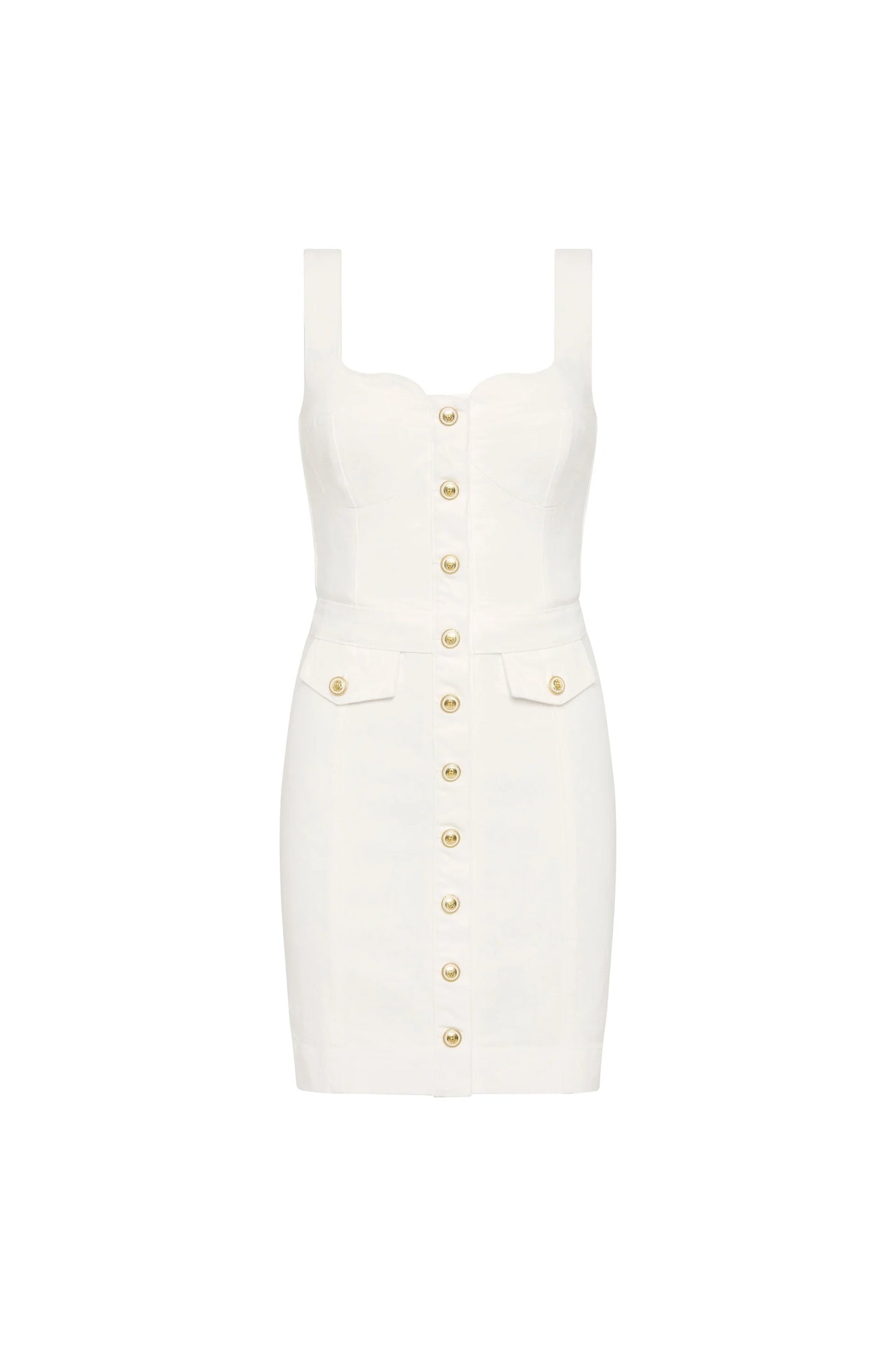 AVIATOR MINI DRESS - WHITE