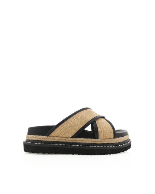 AYSHA SANDAL - NATURAL RAFFIA