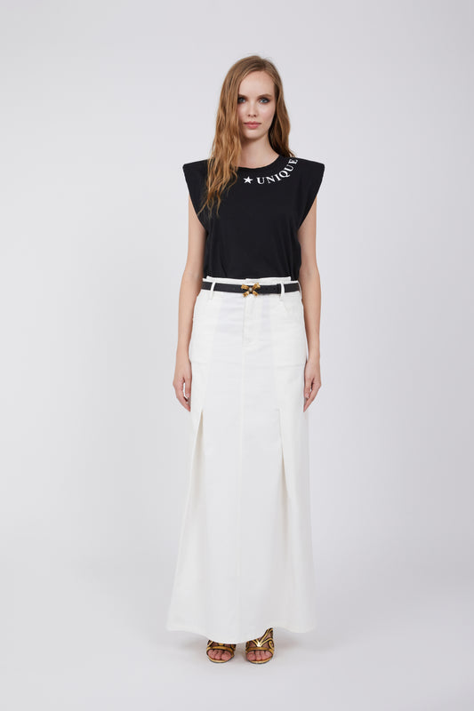 'UNIQUE' TANK TOP - BLACK