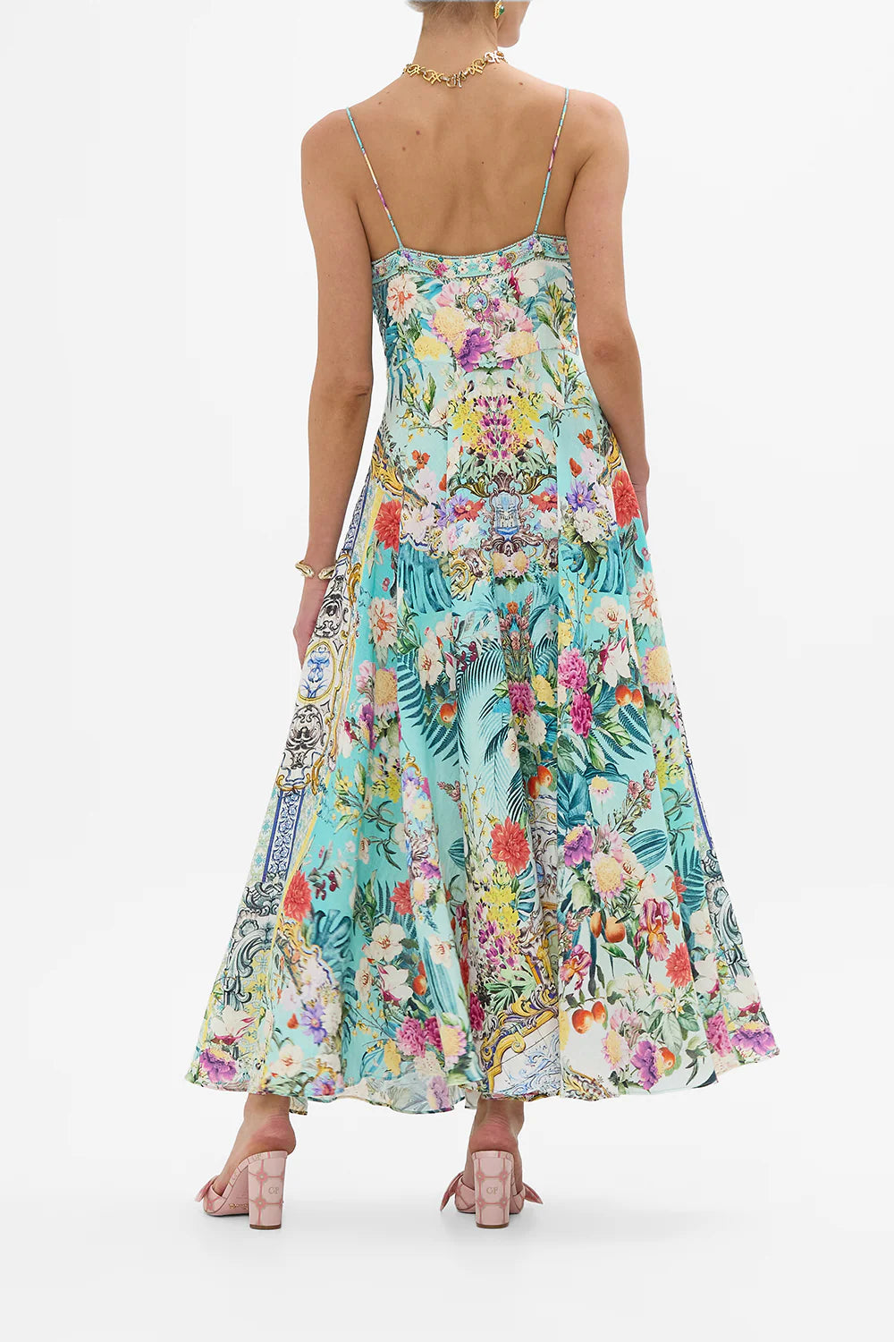 THE GARDENS OF QUELEZ TIE FRONT DRESS