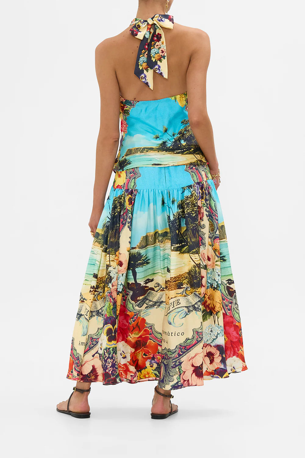 BATHING BOMBSHELL FITTED WAIST GATHERED SKIRT