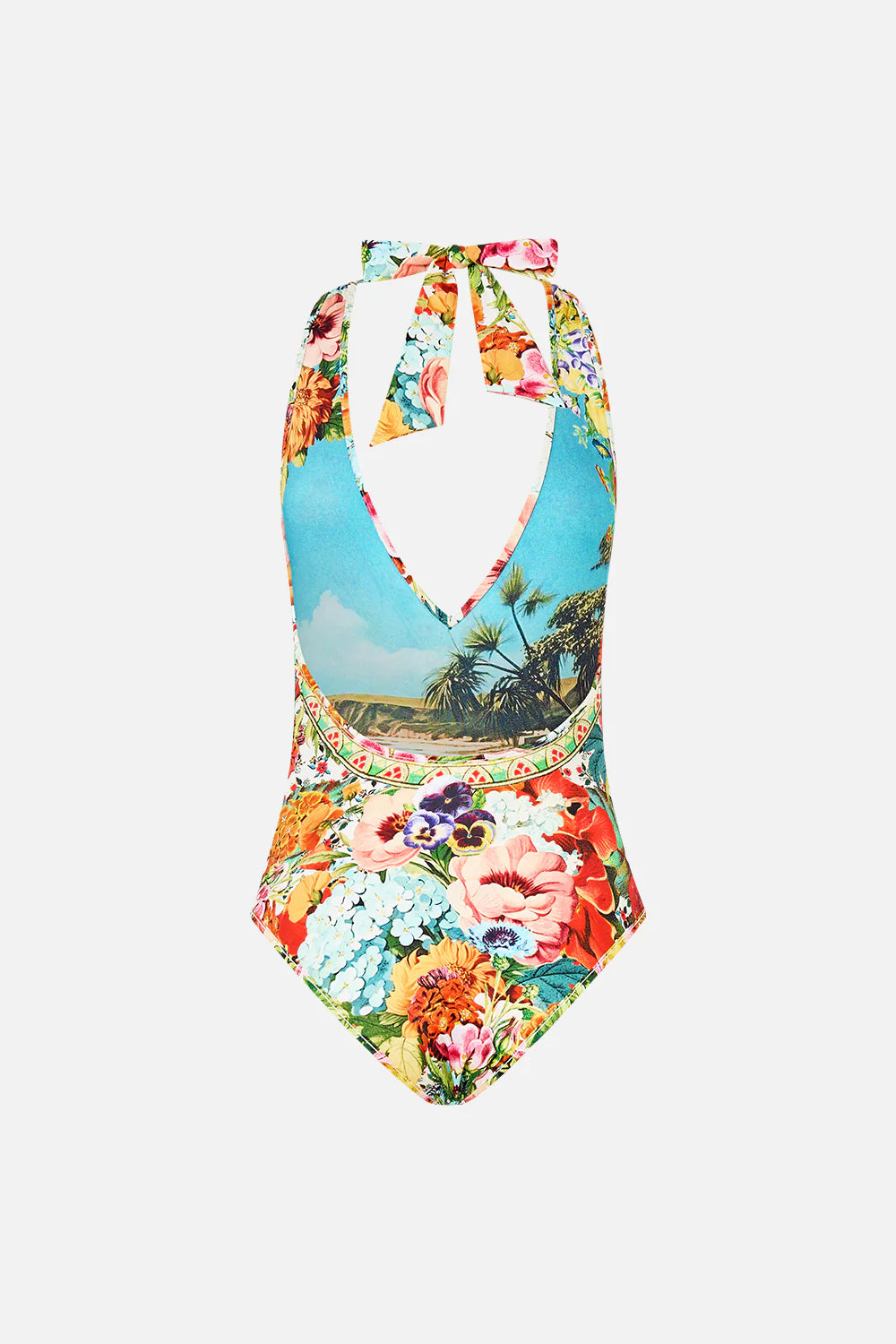 BATHING BOMBSHELL REVERSIBLE BIND EDGE HALTER ONE PIECE