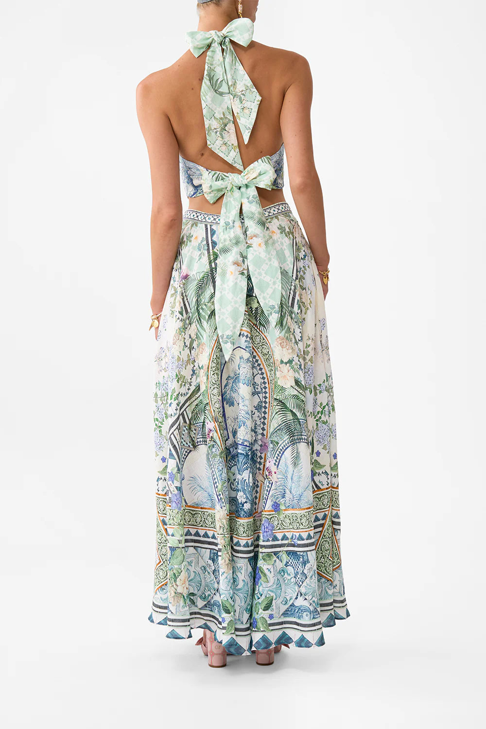 JARDIM PARTY HALTER TIE BACK TOP