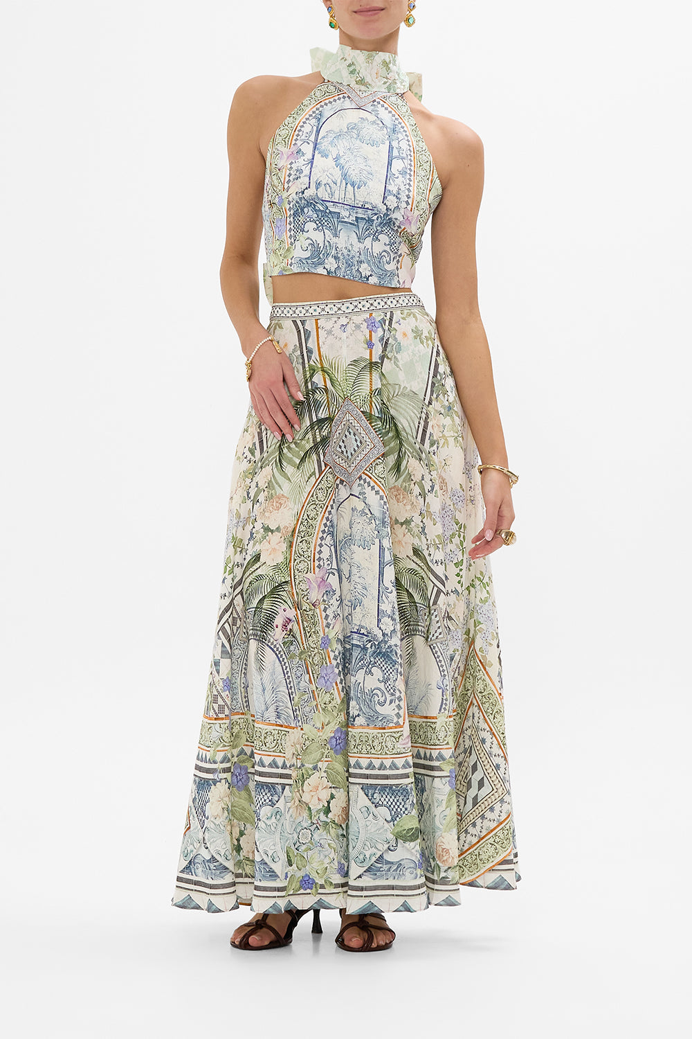 JARDIM PARTY HALTER TIE BACK TOP