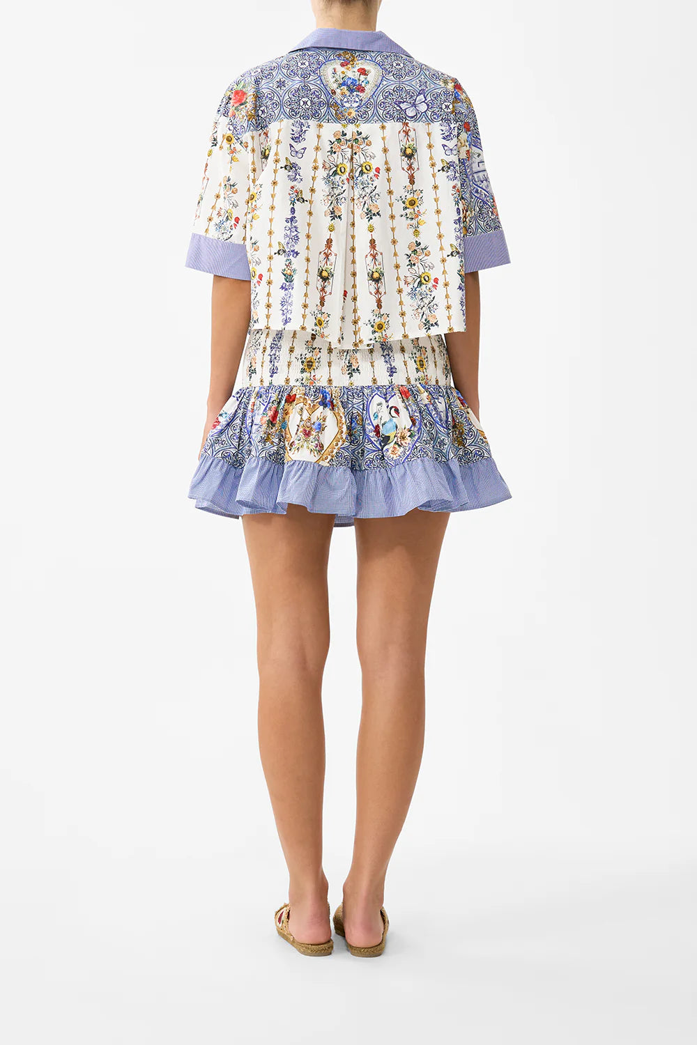 SHORT SHIRRED SKIRT - POTTERY PARLOUR