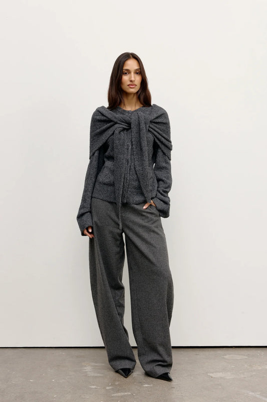 *PREORDER* CAPE SCARF - DARK HEATHER GREY