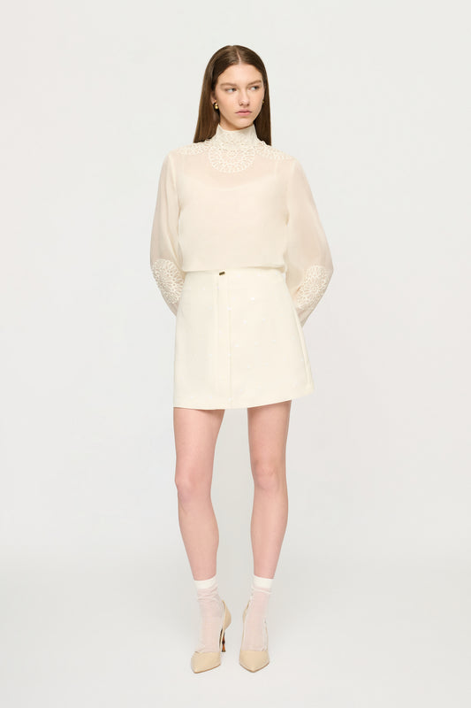 SABINE SKIRT - PARCHMENT SEQUIN