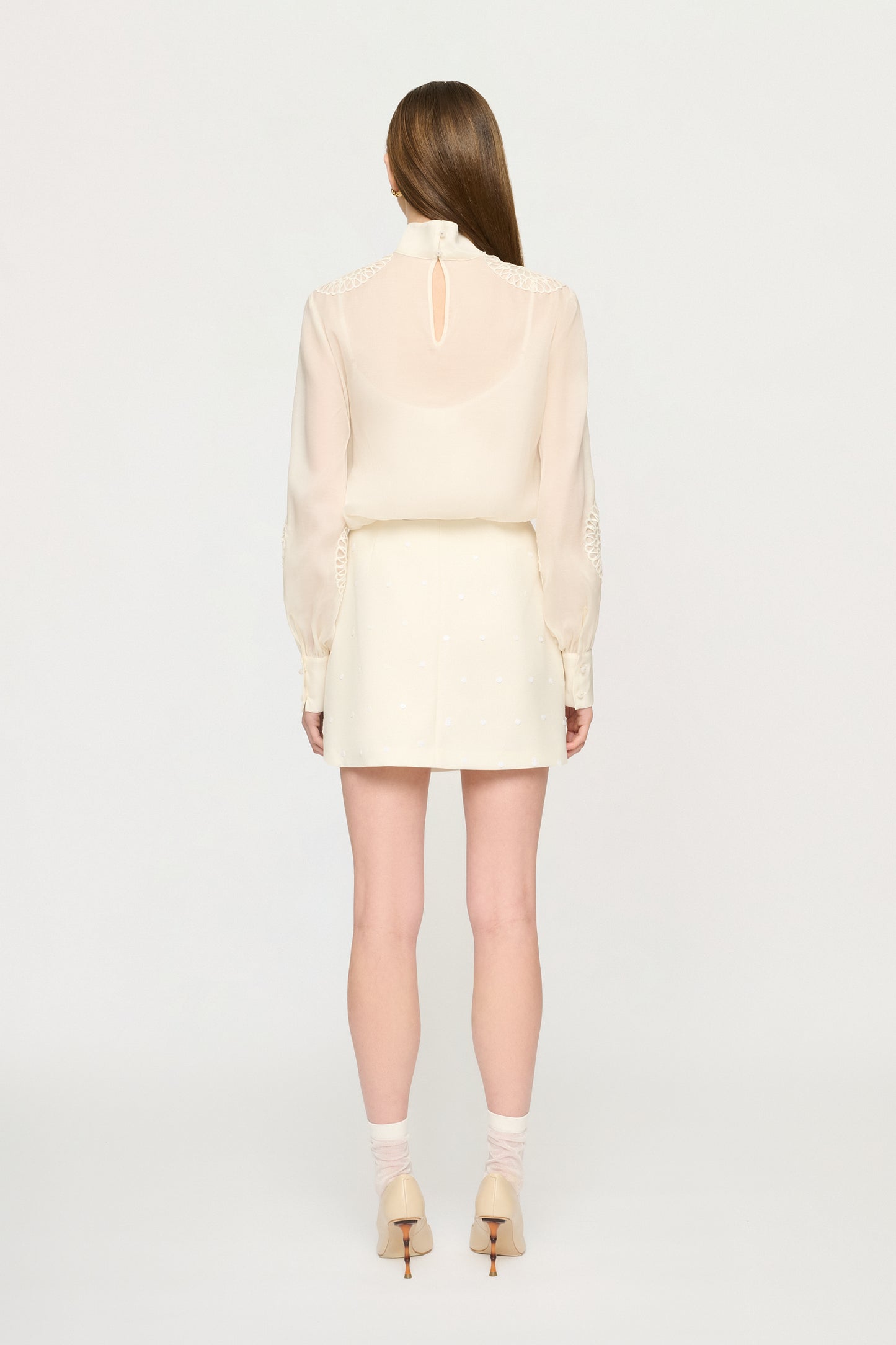 SABINE SKIRT - PARCHMENT SEQUIN