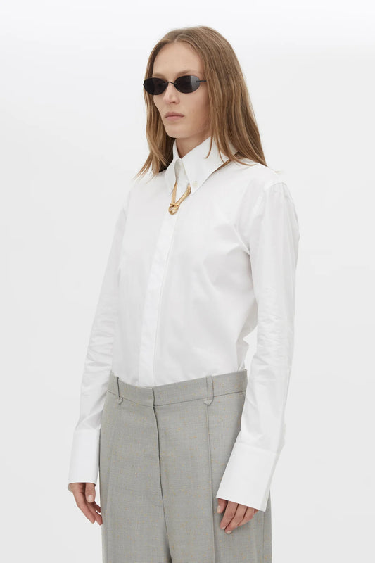 DENIS LONG SLEEVE SHIRT - WHITE