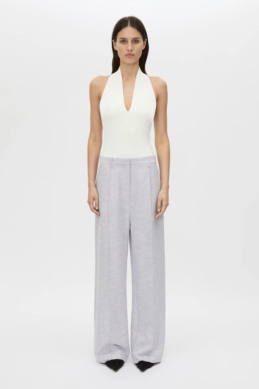 KESTREL PLUNGE NECK BODYSUIT - CREAM