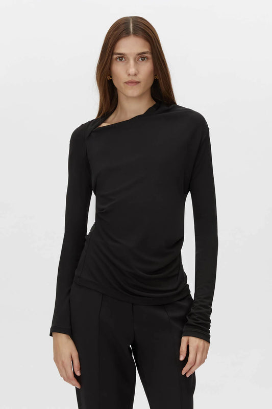 MAI LONG SLEEVE TOP - BLACK