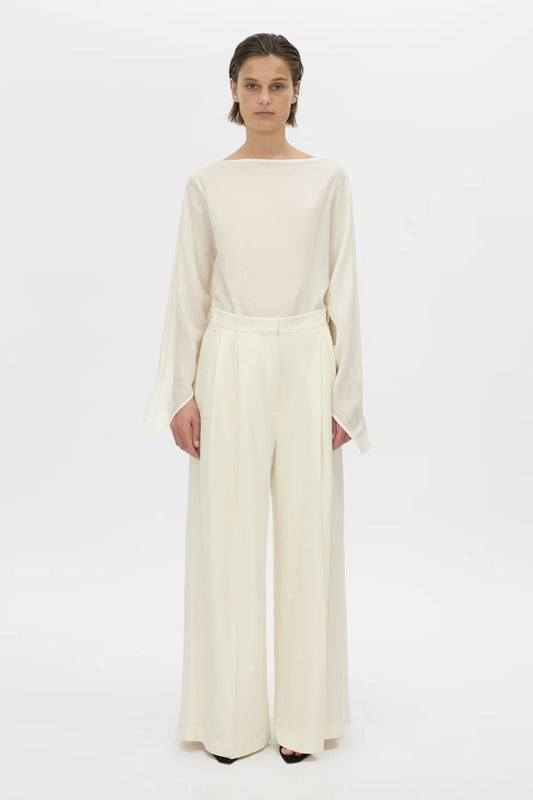 RENE DRAPED TOP - CREAM