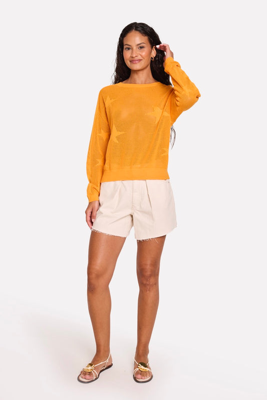 POINTELLE STAR JUMPER - TANGERINE