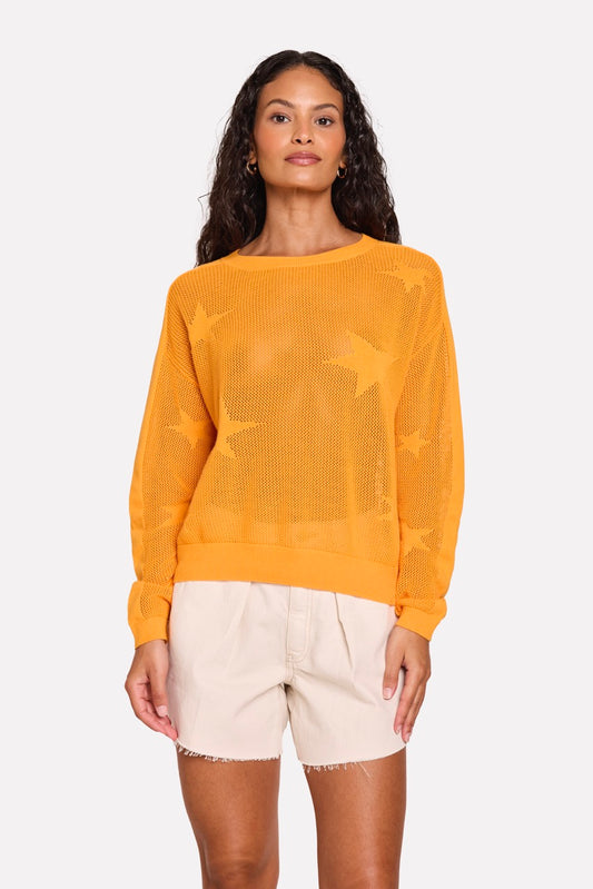 POINTELLE STAR JUMPER - TANGERINE