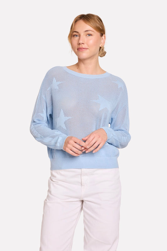 POINTELLE STAR JUMPER - SKY