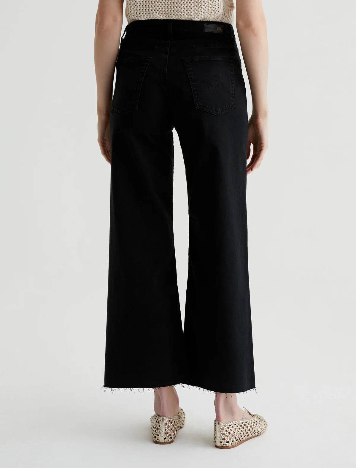 SAIGE CROP JEAN - SULFUR BLACK