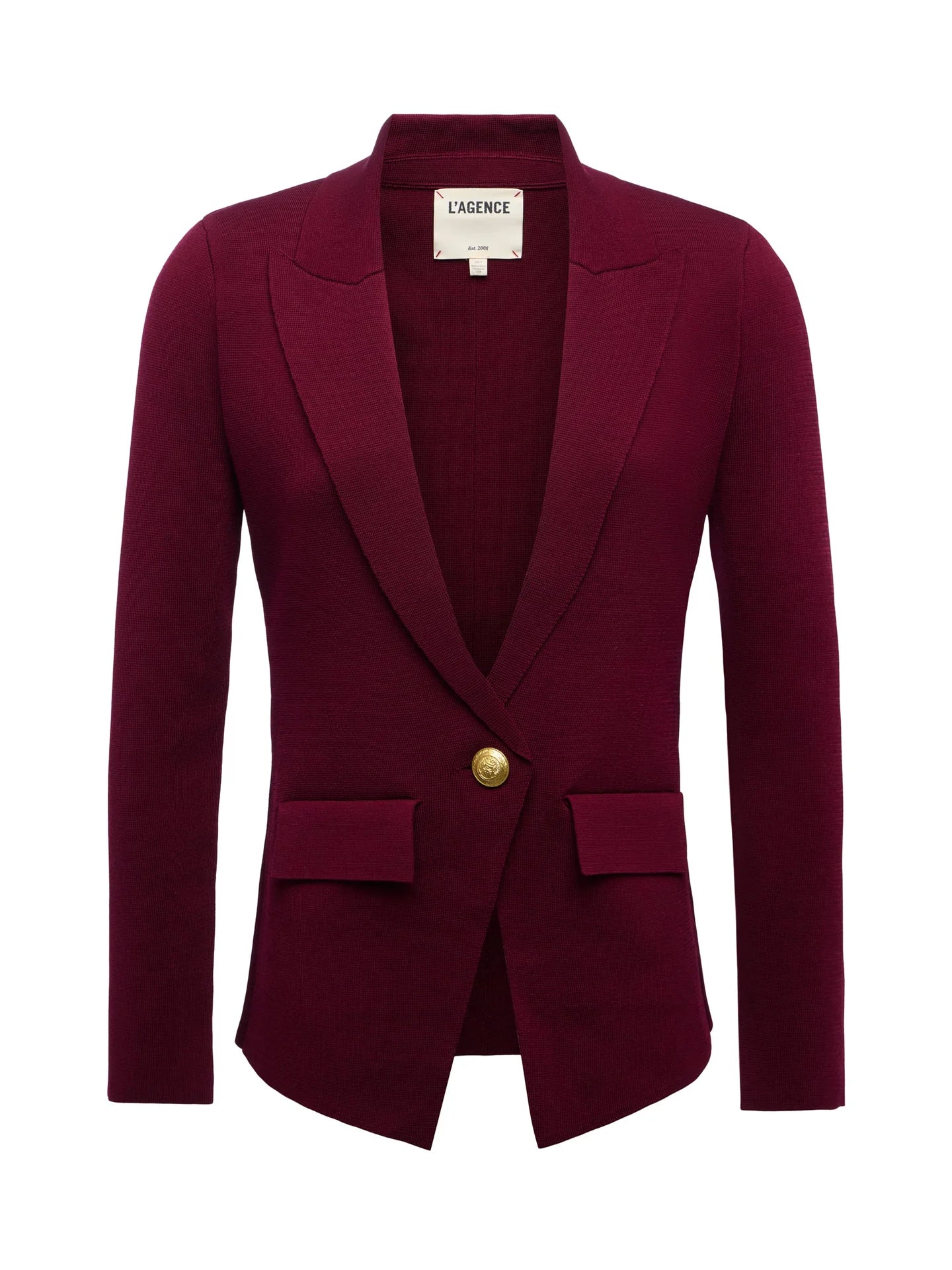 KNIT BLAZER - DARK PORT/GOLD
