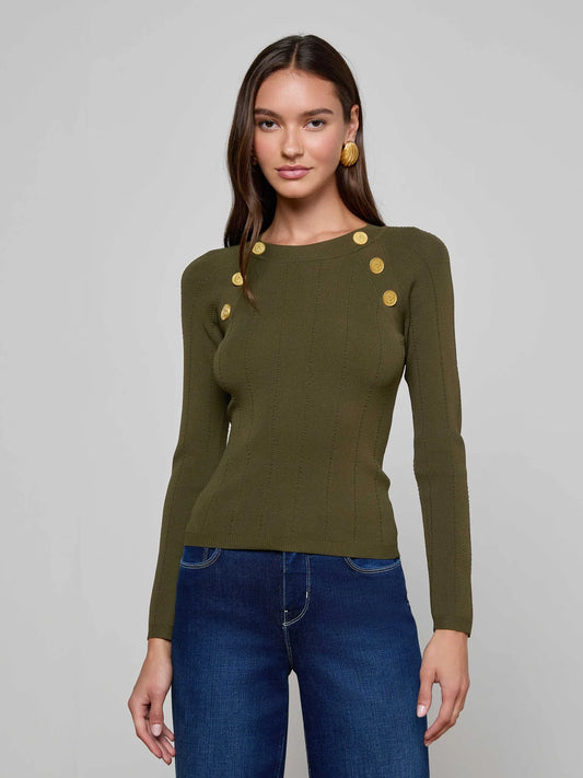 GRETCHEN - DEEP OLIVE/GOLD