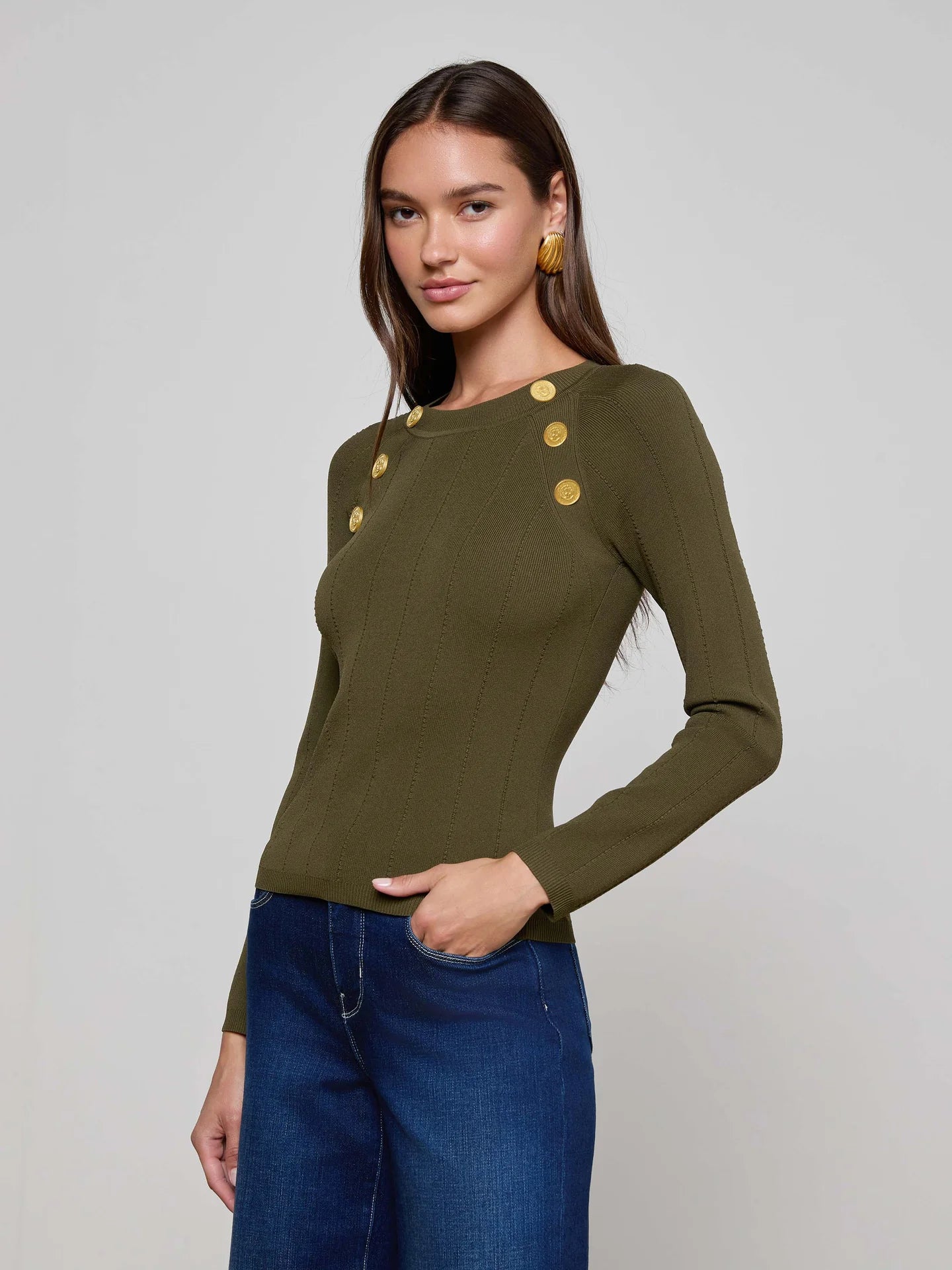 GRETCHEN - DEEP OLIVE/GOLD