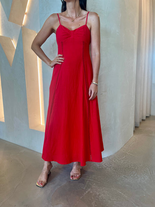 MIDI DRESS - RED