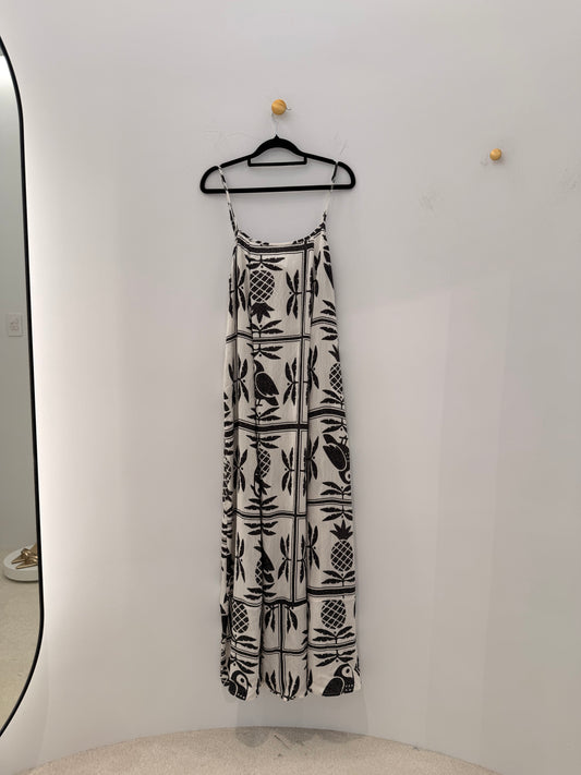 MAXI DRESS - WHITE/BLACK