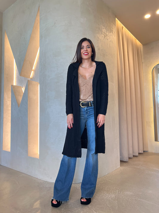 MAXI CARDIGAN - BLACK