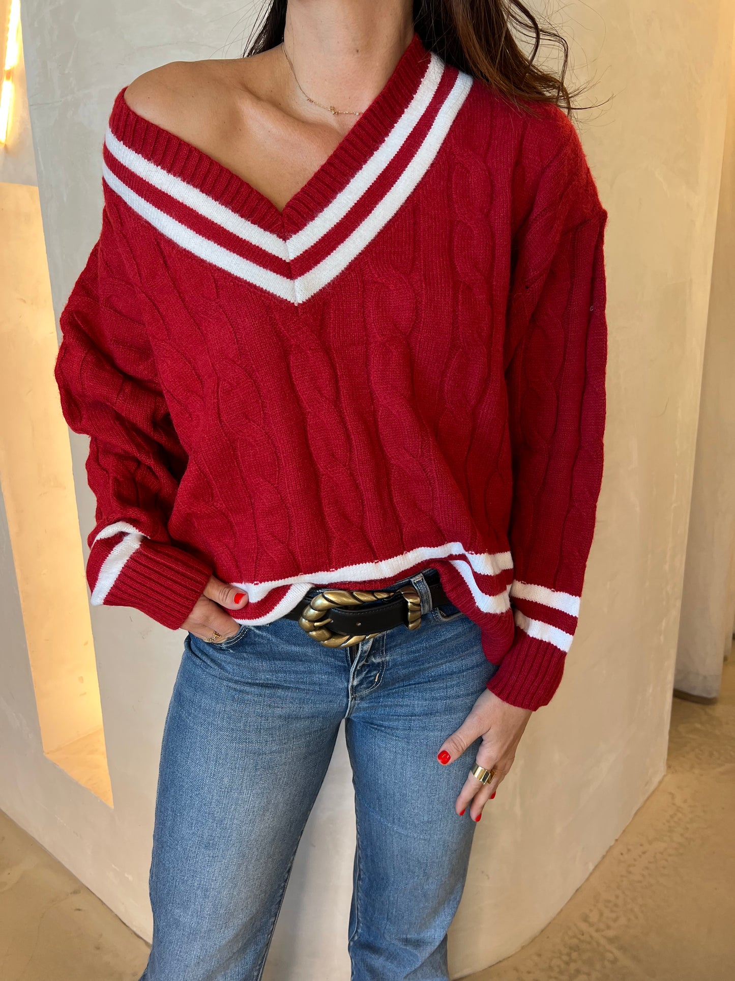 ESTES JUMPER - RED/WHITE