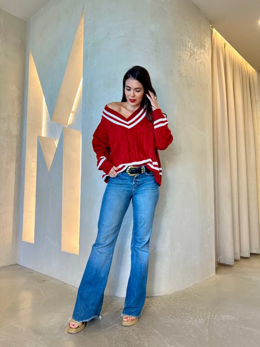 ESTES JUMPER - RED/WHITE