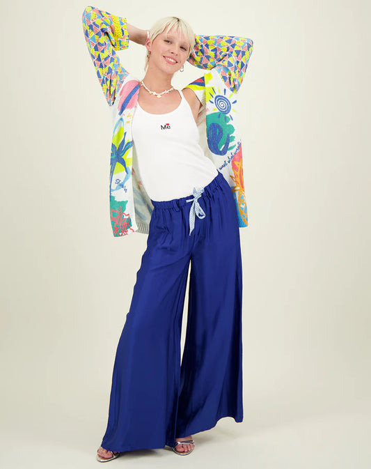 ANNIE WIDE LEG PANTS - BLUE