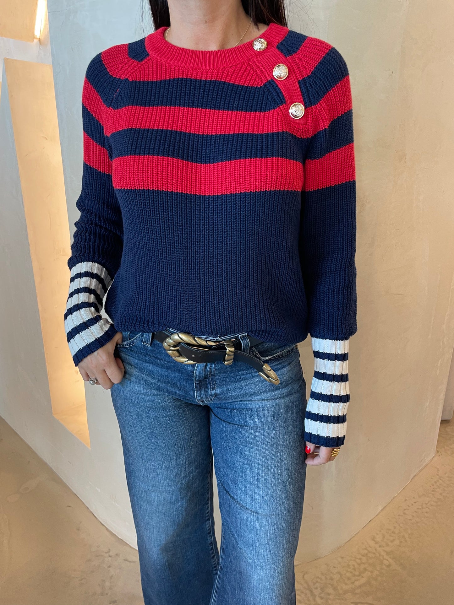 STRIPE JUMPER - RED
