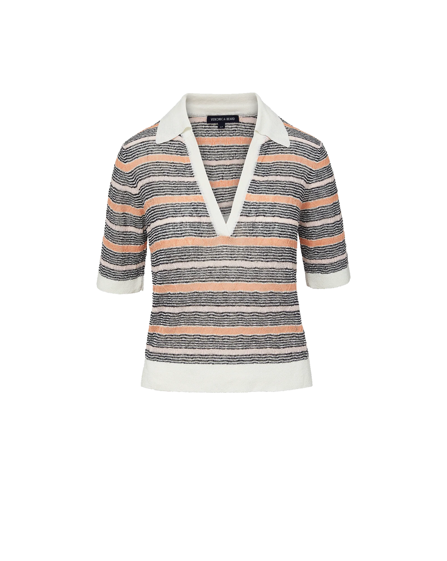 ISSA KNIT POLO - MUTED CLAY MULTI