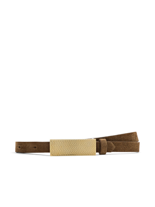 ELYSE LEATHER BELT - TAN SUEDE