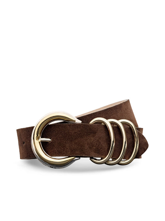 TOBAR SUEDE BELT - CHOCOLATE