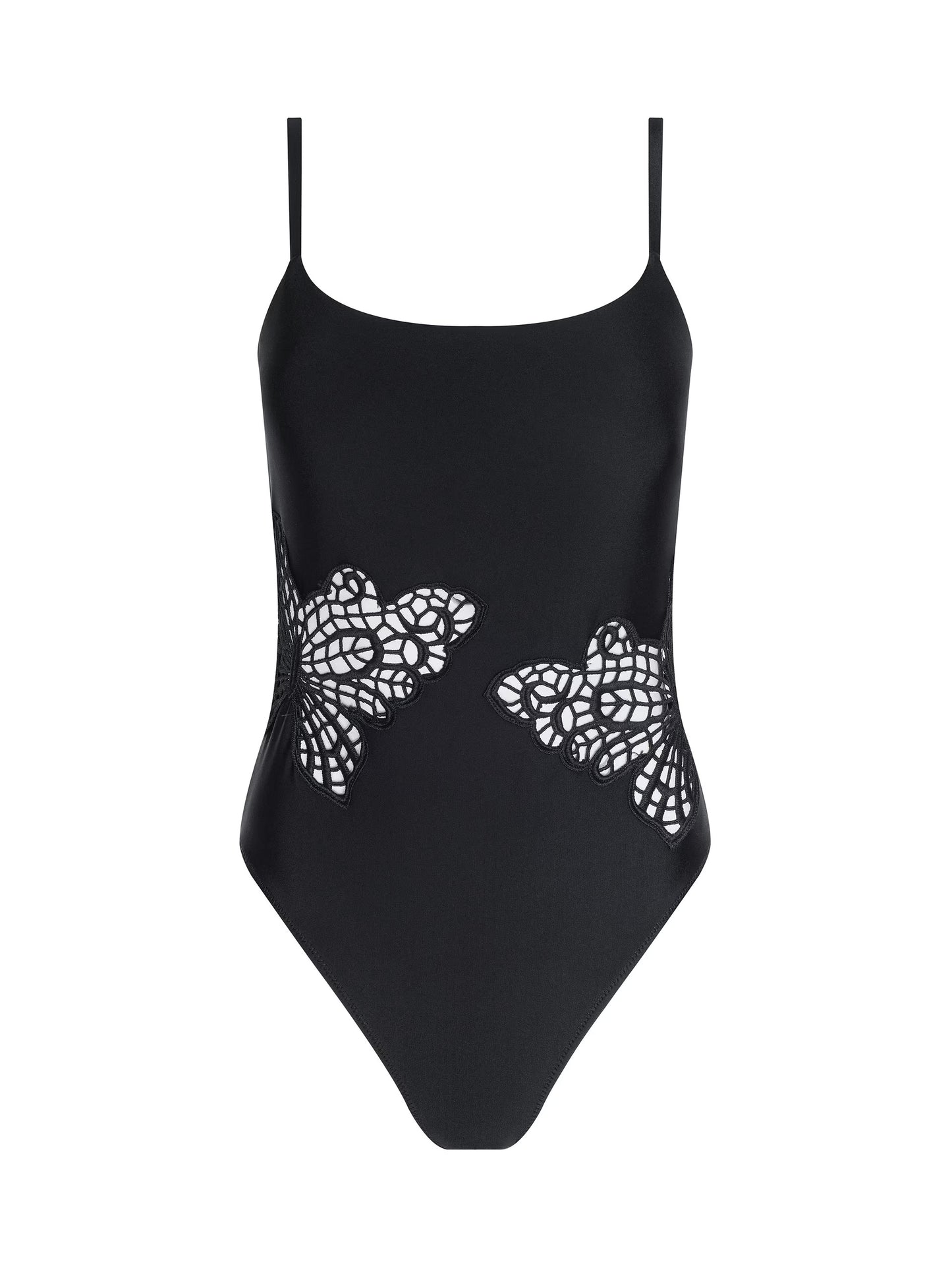 *PREORDER* ONE PIECE SWIMSUIT - BLACK BUTTERFLY CROTCHET