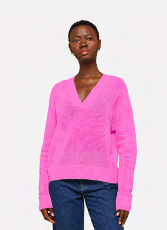 ALOHA OPEN V NECK - DIVA PINK