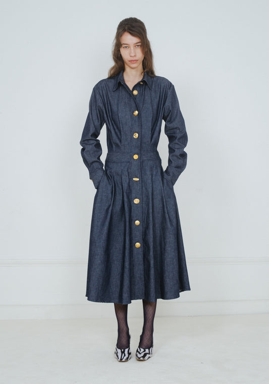 OLIVIA DRESS - DENIM