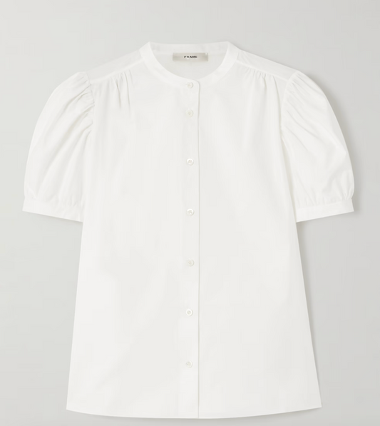 THE GATHERED TOP - WHITE
