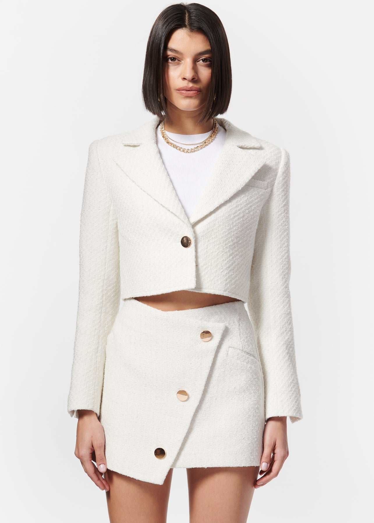 ATLAS BOUCLE SKIRT - CERAMIC