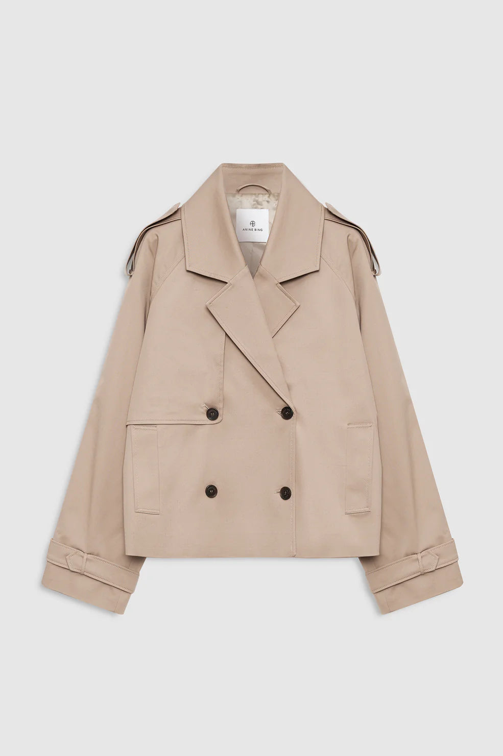 RICKIE CROPPED TRENCH - BEIGE