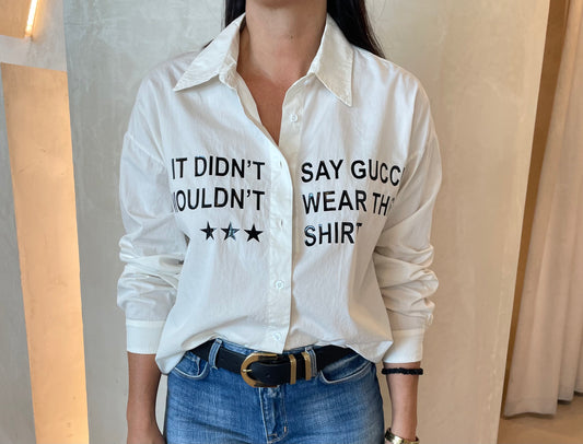 'IF I DIDN'T' PRINTED SHIRT - IVORY