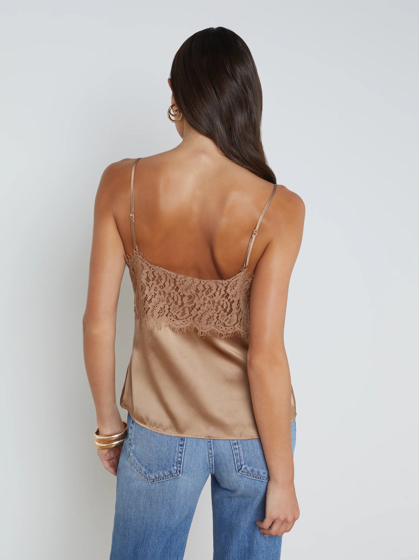 PRIYA LACE CAMI - DARK CAPPUCCINO