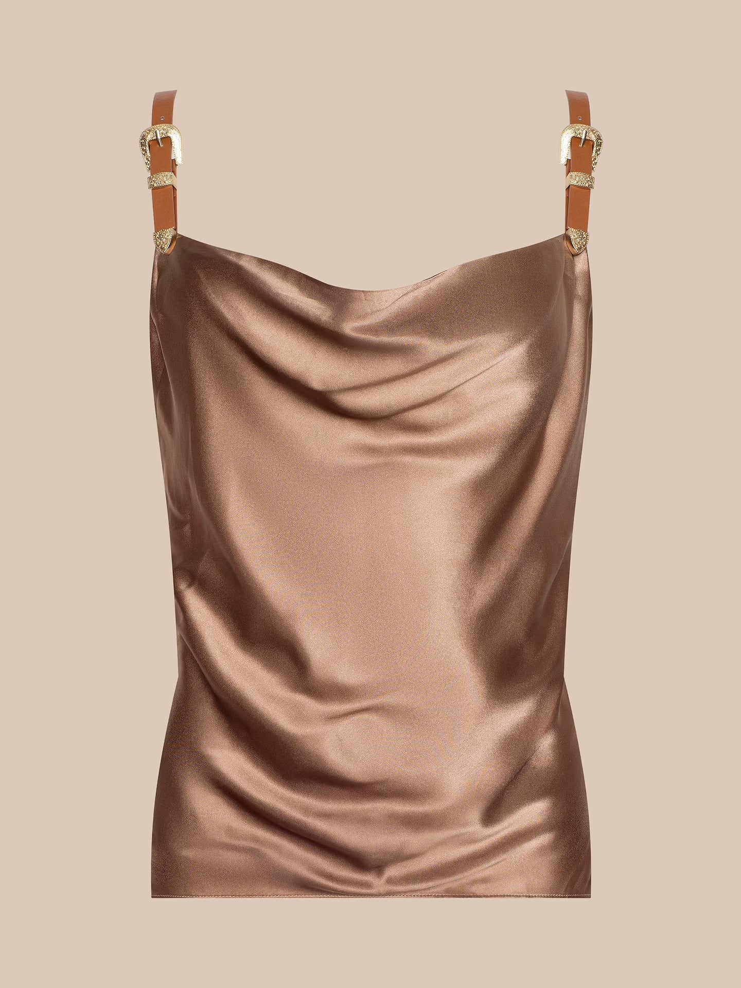 *PREORDER* LUX BUCKLE-STRAP CAMISOLE - HAZELNUT